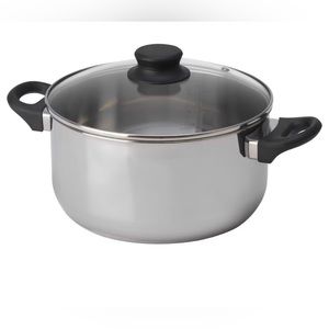 Annons 5.3 Qt 
Pot with lid, glass/stainless steel